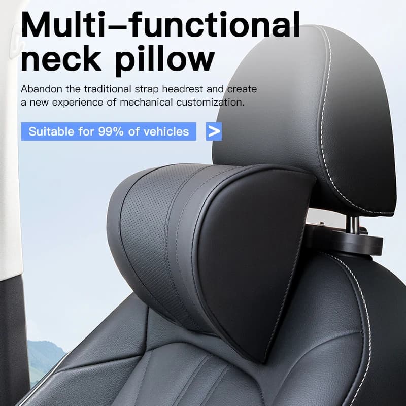 Cuscino poggiatesta per seggiolino auto in pelle Cuscino poggiatesta per auto regolabile in memory foam multifunzione Accessori auto