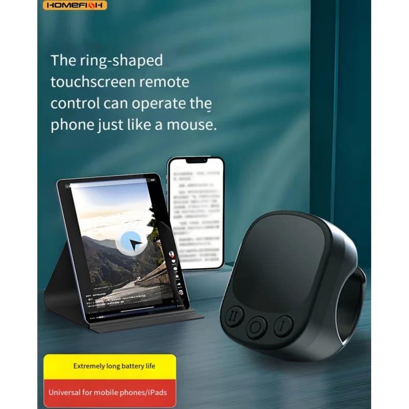The remote control is suitable for iPhone iPad Bluetooth Revolving ring roller of the page Both compatible camera remote control functions
