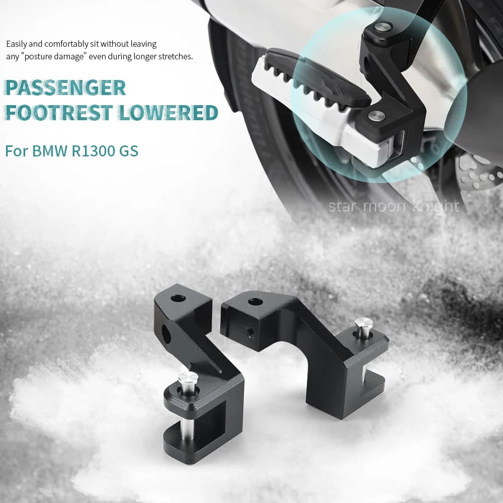 Poggiapiedi per passeggero in alluminio Kit di abbassamento pedane per pedane riposizionamento per BMW GS 1300 2023 2024 R1300GS accessori per moto