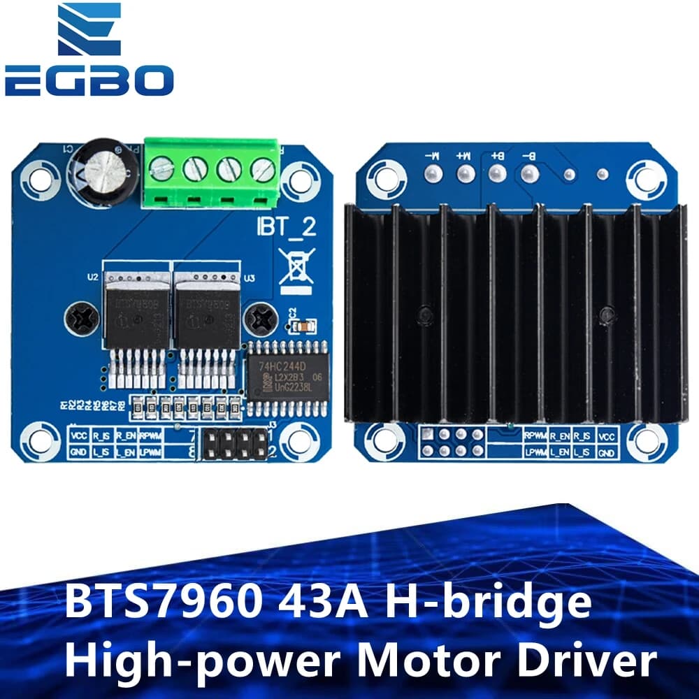 Modulo driver motore ad alta potenza H-Bridge da 1 ~ 2 pezzi, diagnostico corrente per auto intelligente fai-da-te per Arduino, doppio BTS7960, 43A, EGBO