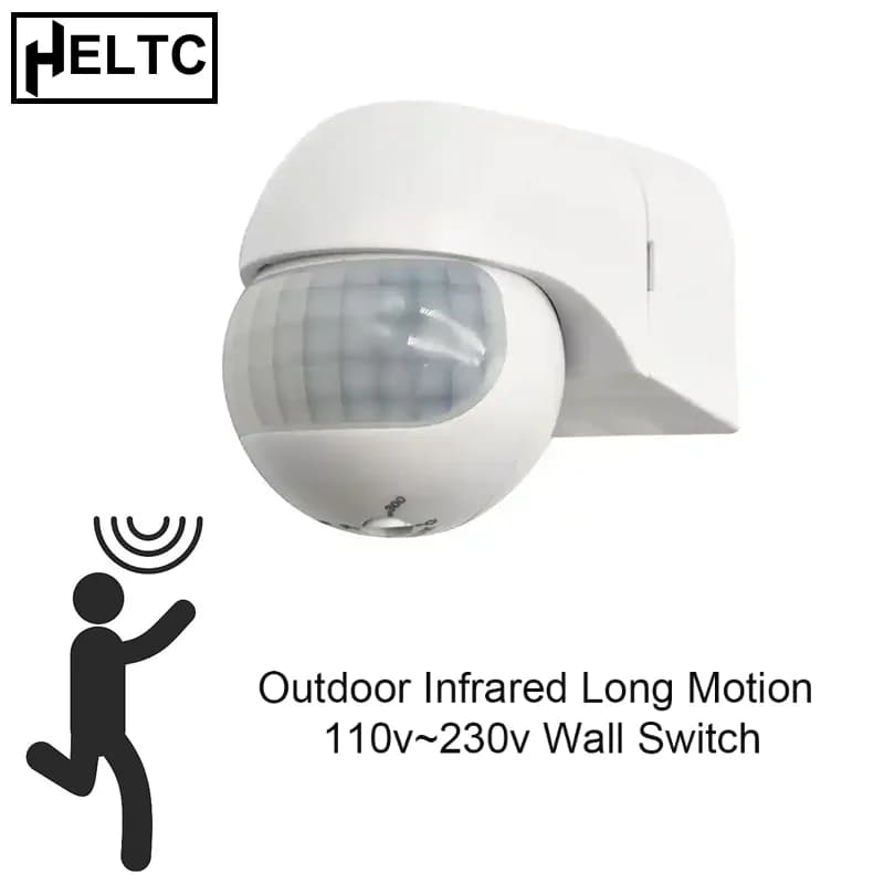 AC100V long motion outdoor infrared sensor ~ 240V wall switch PIR detectors LED sensor Motion sensor with waterproof timer