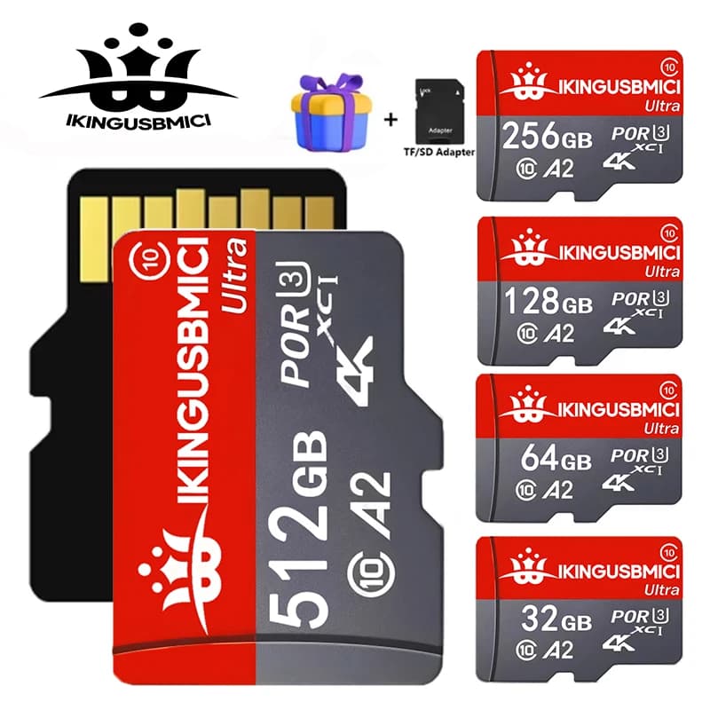 High-Endurance Micro SD Card 32GB 64GB 256GB 1080p Full-HD 4K Video Monitoring TF Memory Card for Dash Cam Security Camera