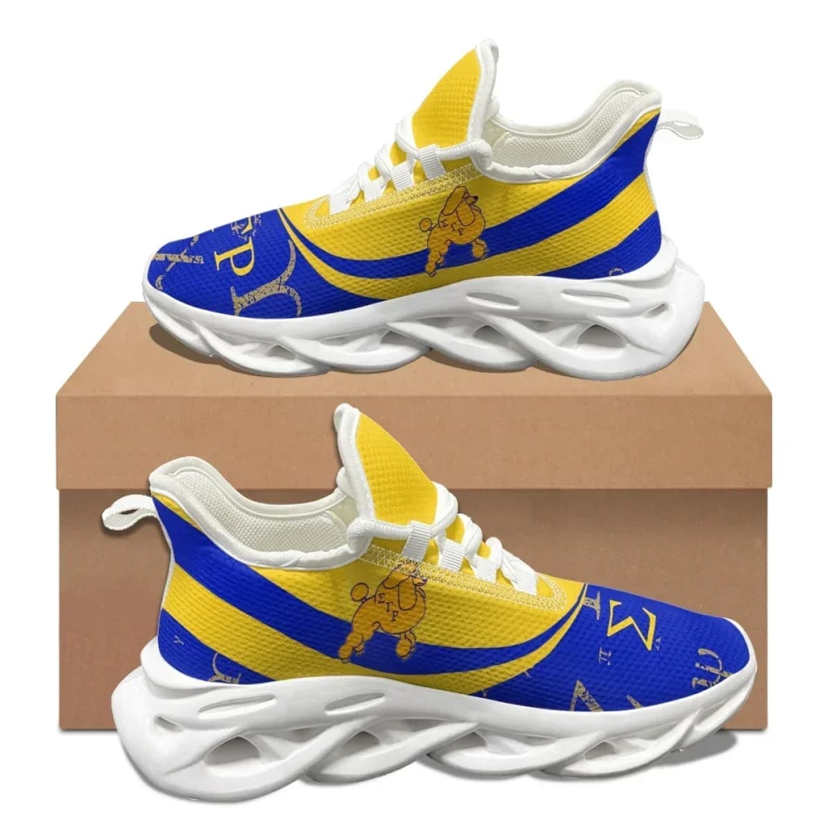 Scarpe da Corsa Comode con Design del Marchio Sigma Gamma Rho, Sneakers Eleganti con Motivo Poodle e Lacci, Scarpe da Passeggio Traspiranti per Adolescenti
