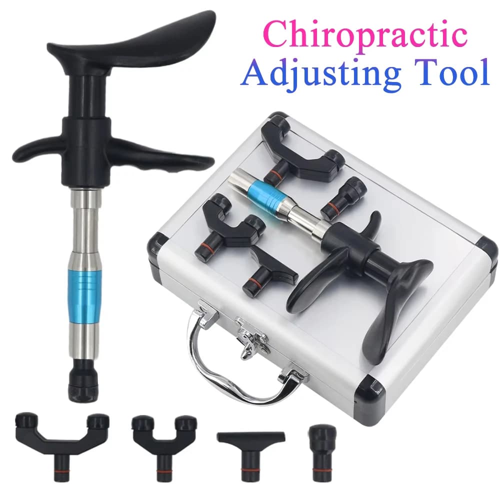 Manual 300N for Cervical Column Therapy, Correction and Adjustment tool, Relief from Articular Pain, Osteopathic Massage with 4 Heads, New