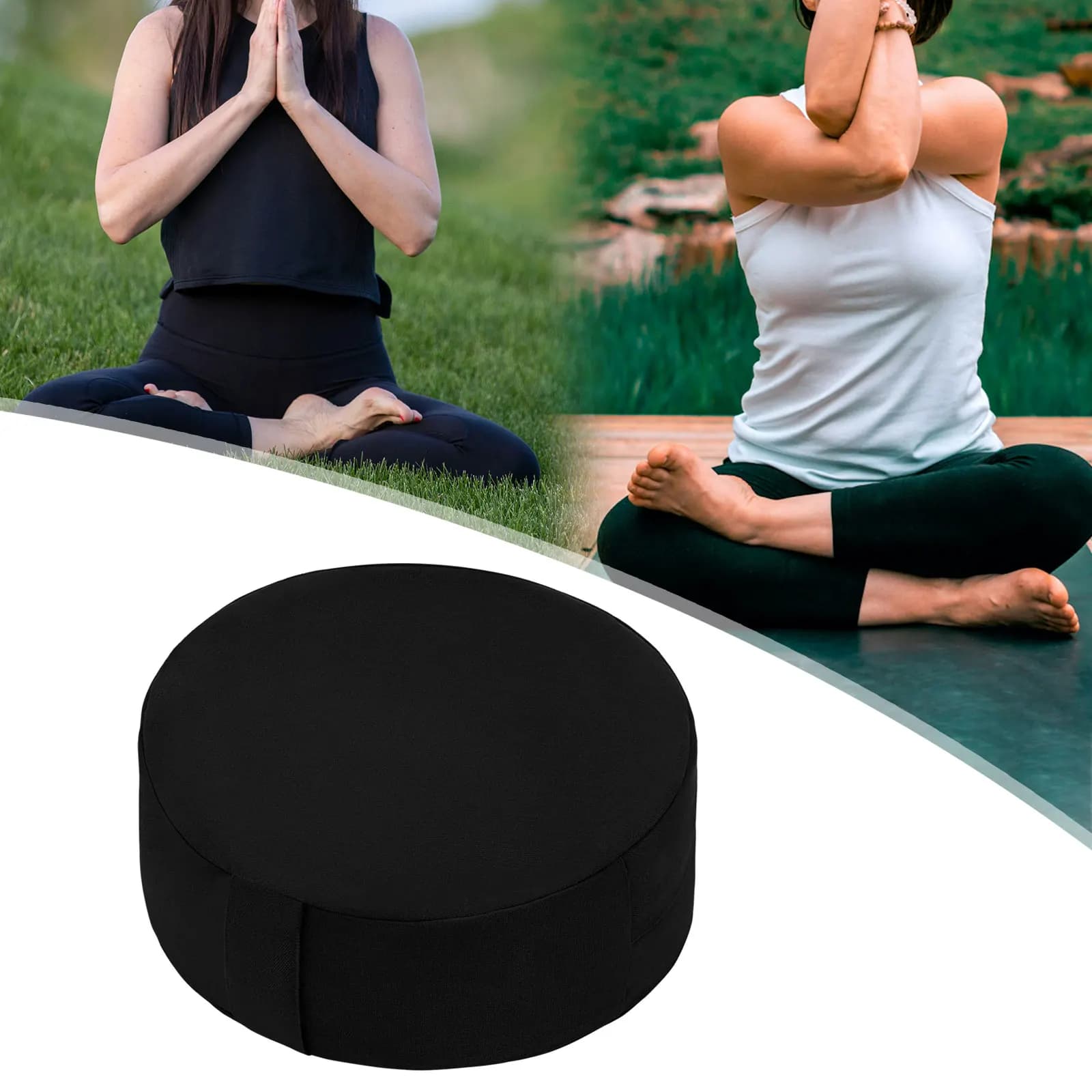 Cuscino da meditazione da 13 pollici Cuscino da yoga rotondo da pavimento Comodo per sedersi sul pavimento per interni Camera da letto Soggiorno Uomo Donna