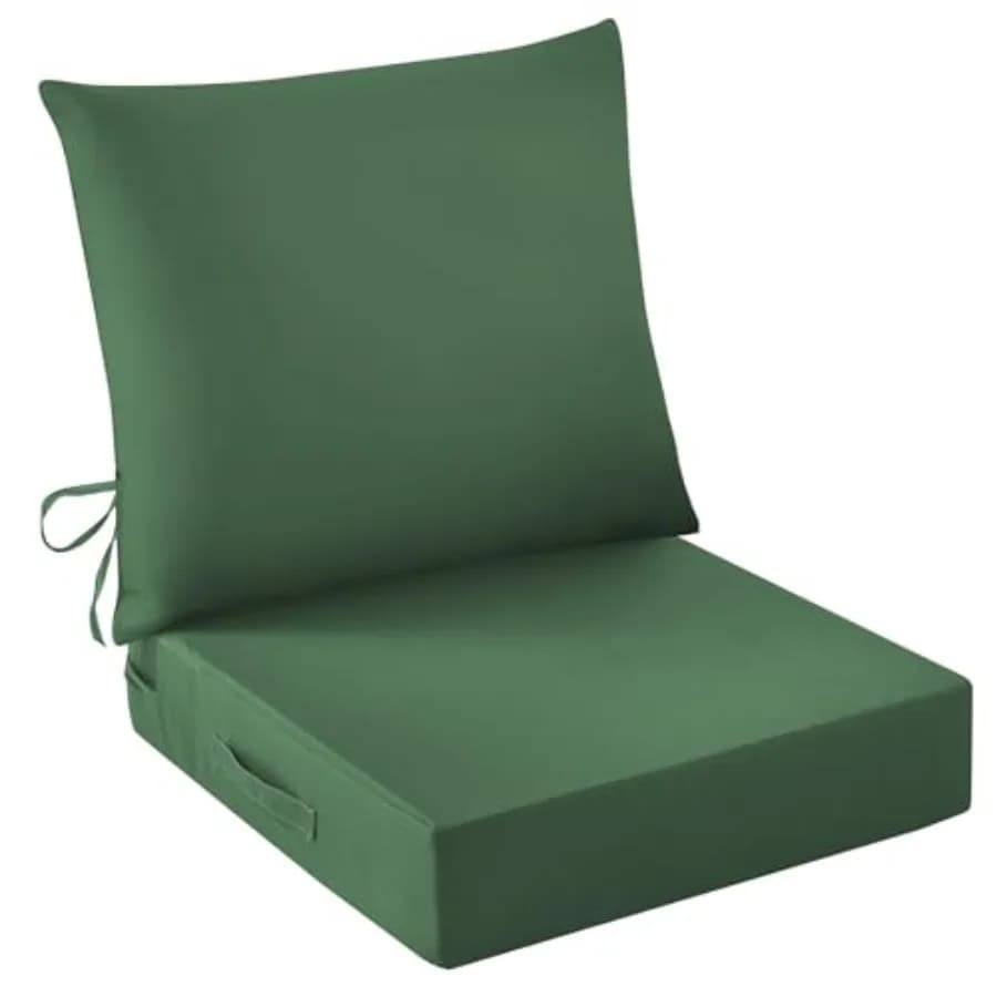 Set di cuscini per sedie da esterno impermeabili e resistenti allo sbiadimento, cuscini per sedie da giardino, cuscini per mobili da esterno 24 x 24 x 5,75