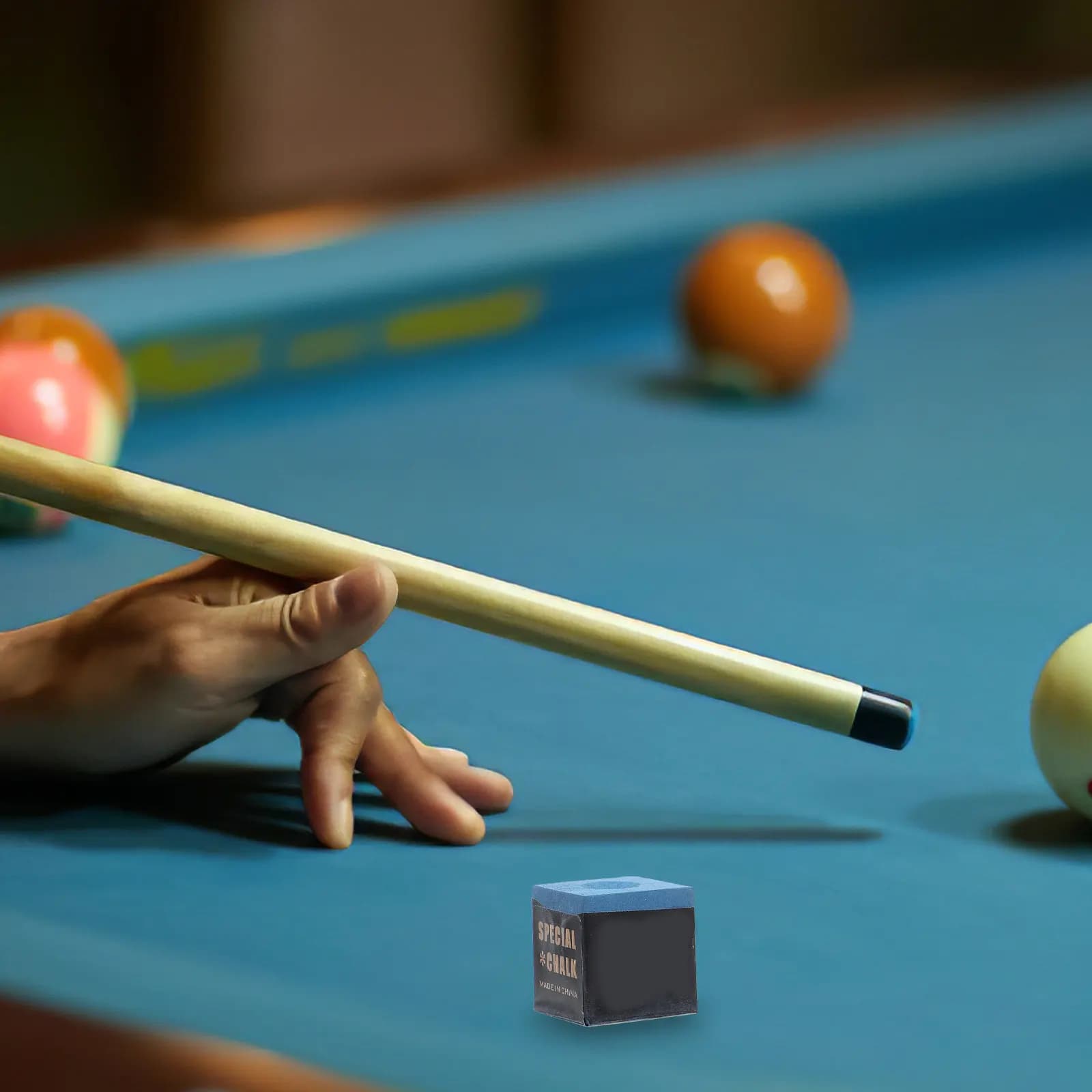 24Pcs Billiard Cue Chalk Cubes Blue Pool Cue Chalk for Billiard Table Accessories Training Match Game Use Pool Table Accessories
