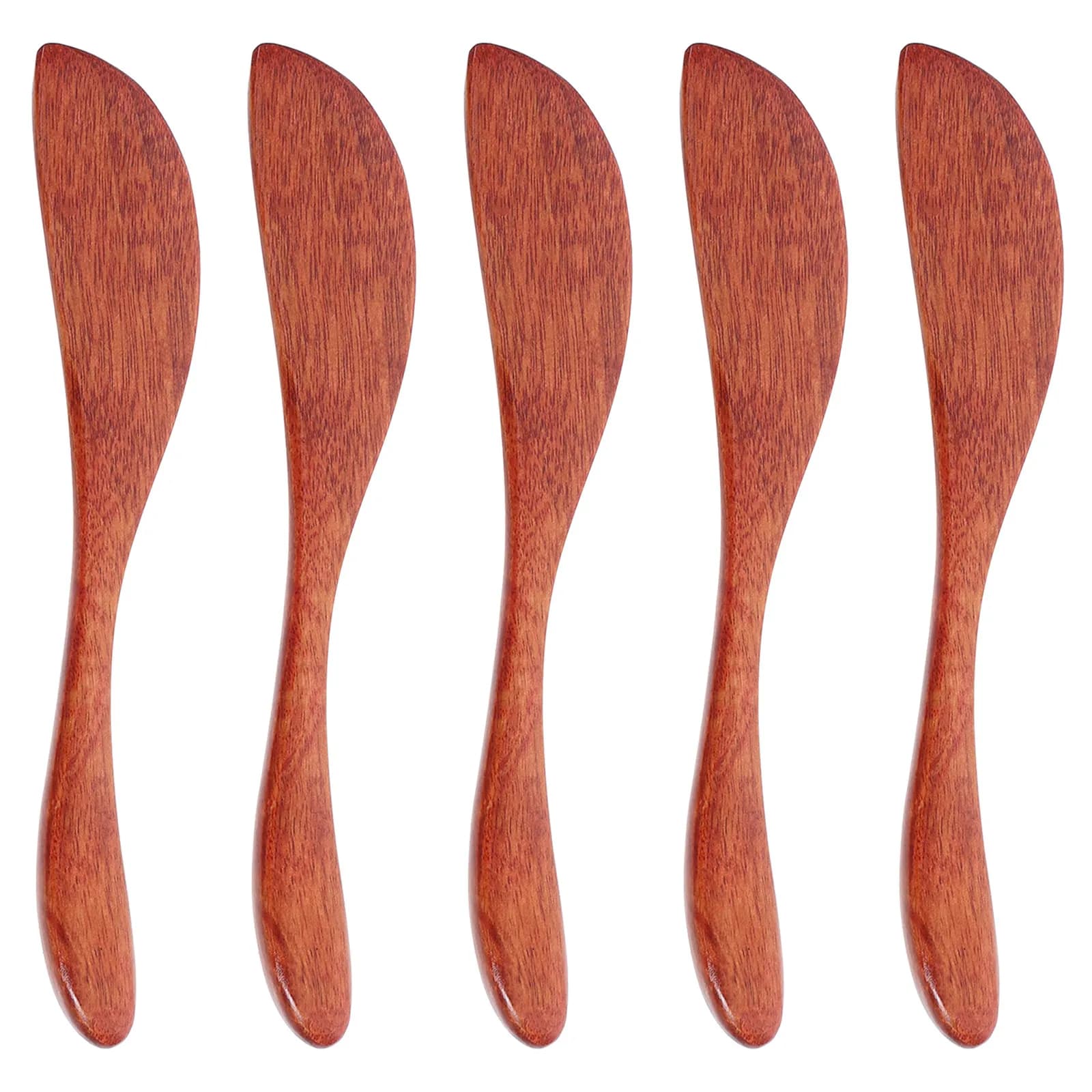 5Pcs Wooden Butter Spreader Knives Natural Cheese Bread Knife Set Kitchen Accessories Baking Tools Wooden Face Mask