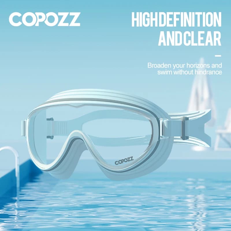 Swimwear with Large Frame Bathroom Glasses with Three Layer Lens Waterproof Anti-slip Non-slip Occhials Adult Swimming Glasses Unisex