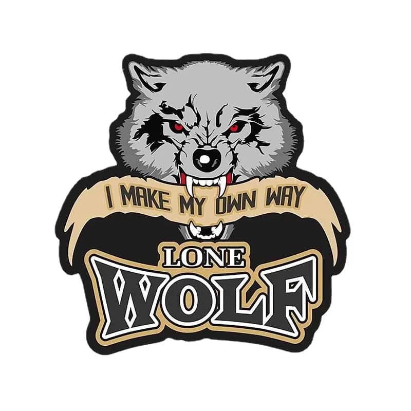 New Design Lone Wolf Fashion I Do It My Way Trunk Motorcycle Decal Bumper Window Decal Vinyl Scratch Decorative Decal, 13cm