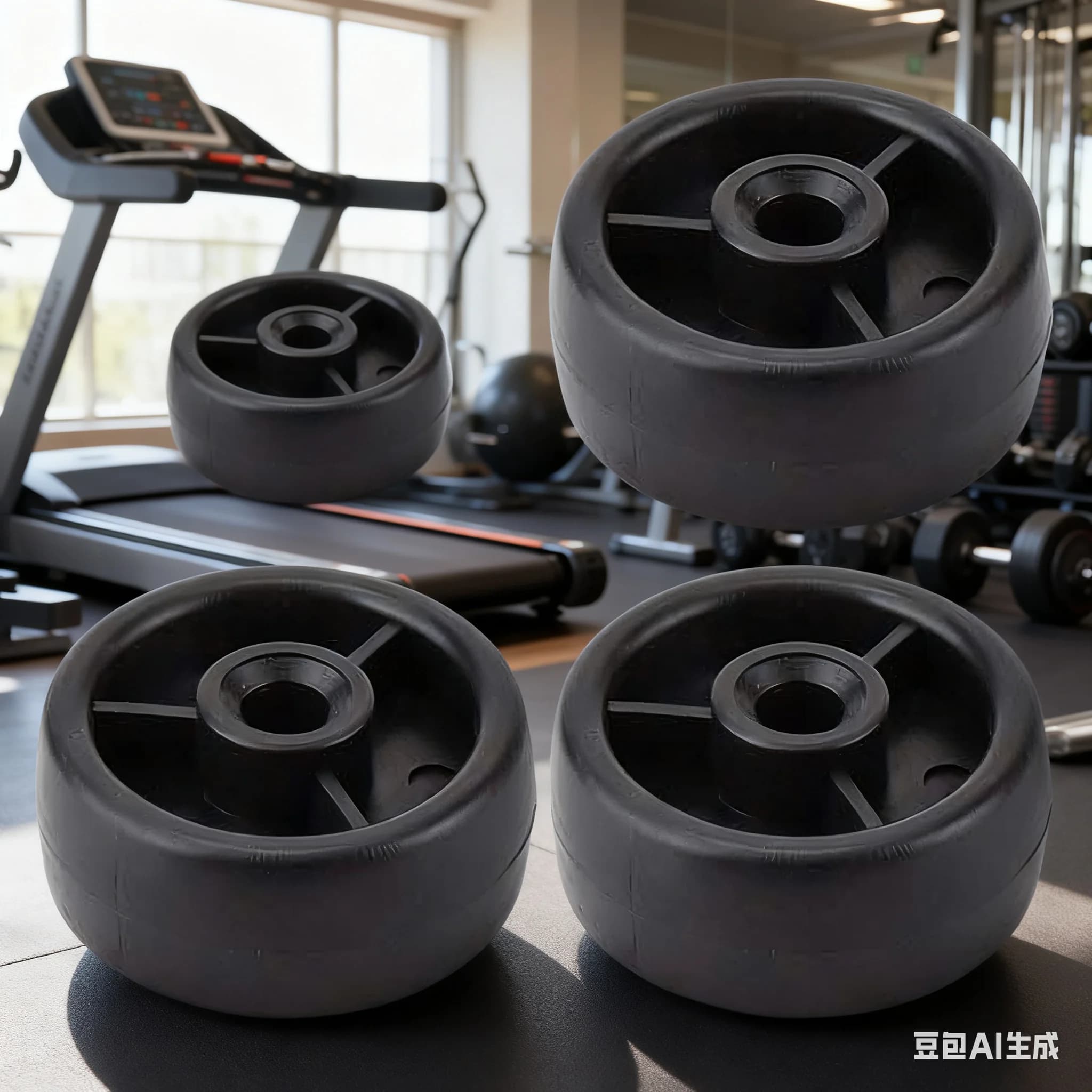 4 pz/set Ruote girevoli per tapis roulant cyclette 55x18x8mm Sostituzione attrezzature per il fitness Puleggia a rulli Ruote per palestra e casa