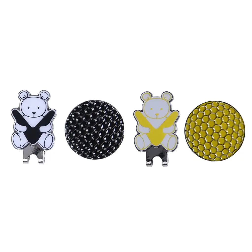 Marcatore Magnetico per Palline da Golf con Design a Orso, Clip per Cappello, Accessorio da Golf per Regali Personalizzati