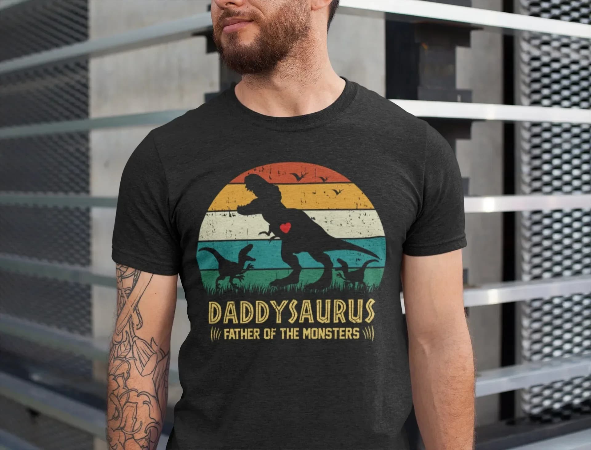 Daddy Saurus T Shirt Daddysaurus Papasaurus Dad Dinosaur gift for Husband Fathers Day birthday