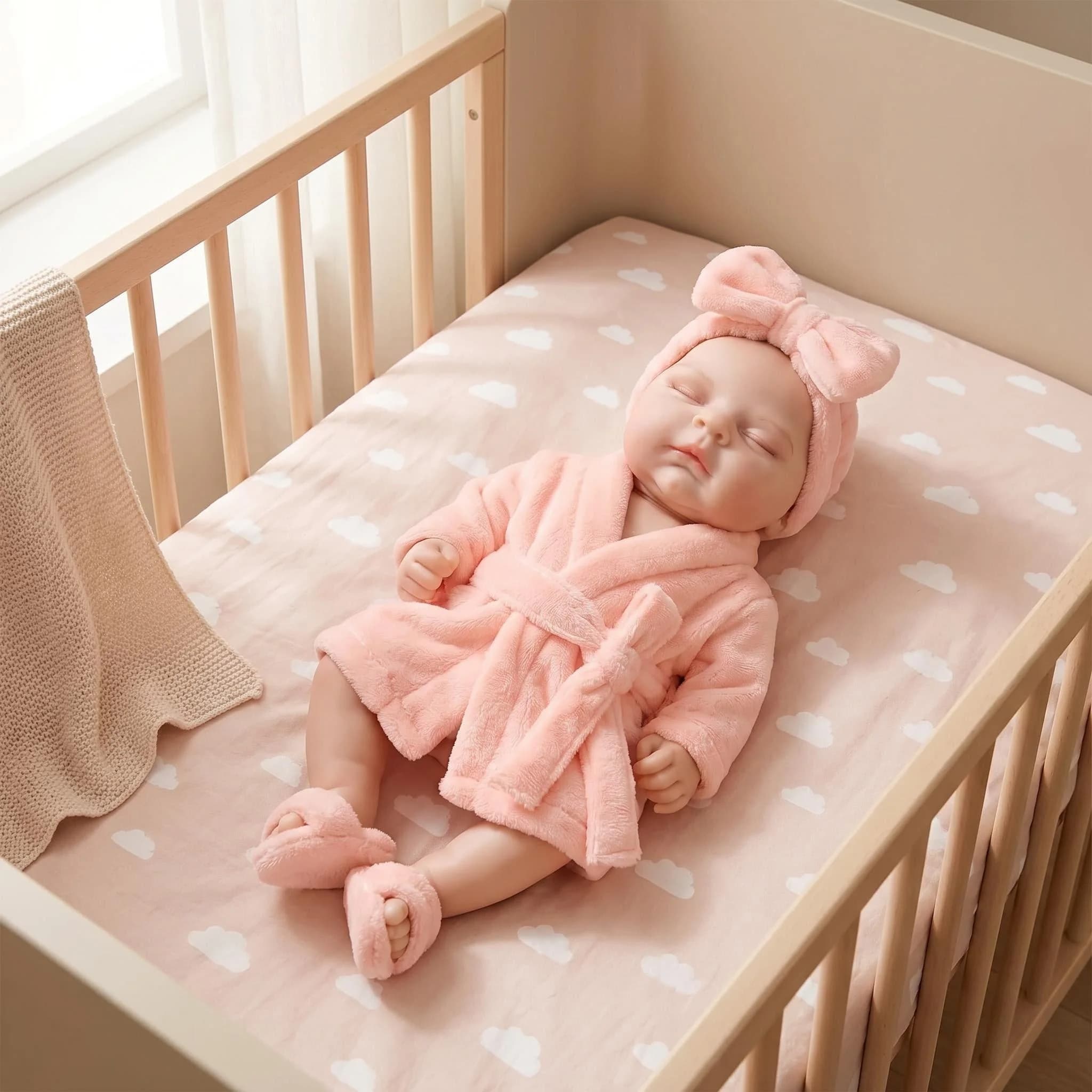 Bambola NPK da 18 pollici in silicone platino, bambola realistica solida con peso, bambola bambina con ciuccio, giocattolo da collezione resistente