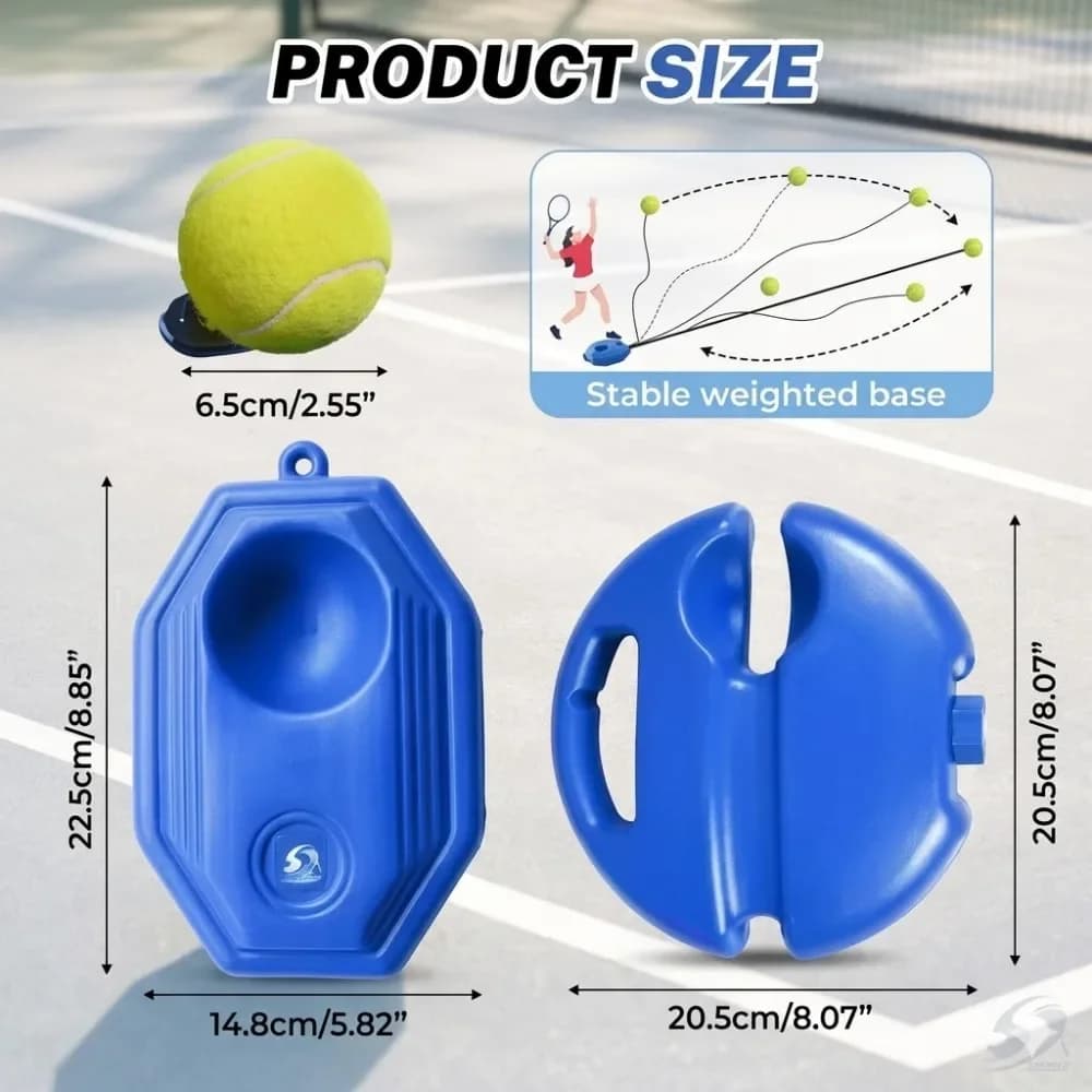 Tennis Trainer With Tennis Bounce Ball And Practice Ropes, Suitable For Indoor Outdoor Tennis Training Padel Accessories 1set