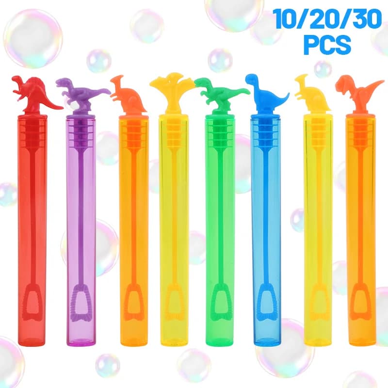 10/20/30 Pezzi Tubi per Bolle di Sapone a Forma di Dinosauro, Bottiglie Vuote per Bolle di Sapone, Giocattoli per Bambini, Regali per Feste di Compleanno, Bomboniere per Matrimoni, Regali per Baby Shower