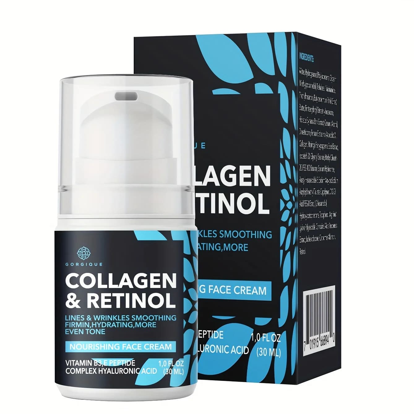 Crema al retinolo al collagene per la pelle del viso che stringe la crema idratante per il viso con acido ialuronico vitamina E B3 peptidi