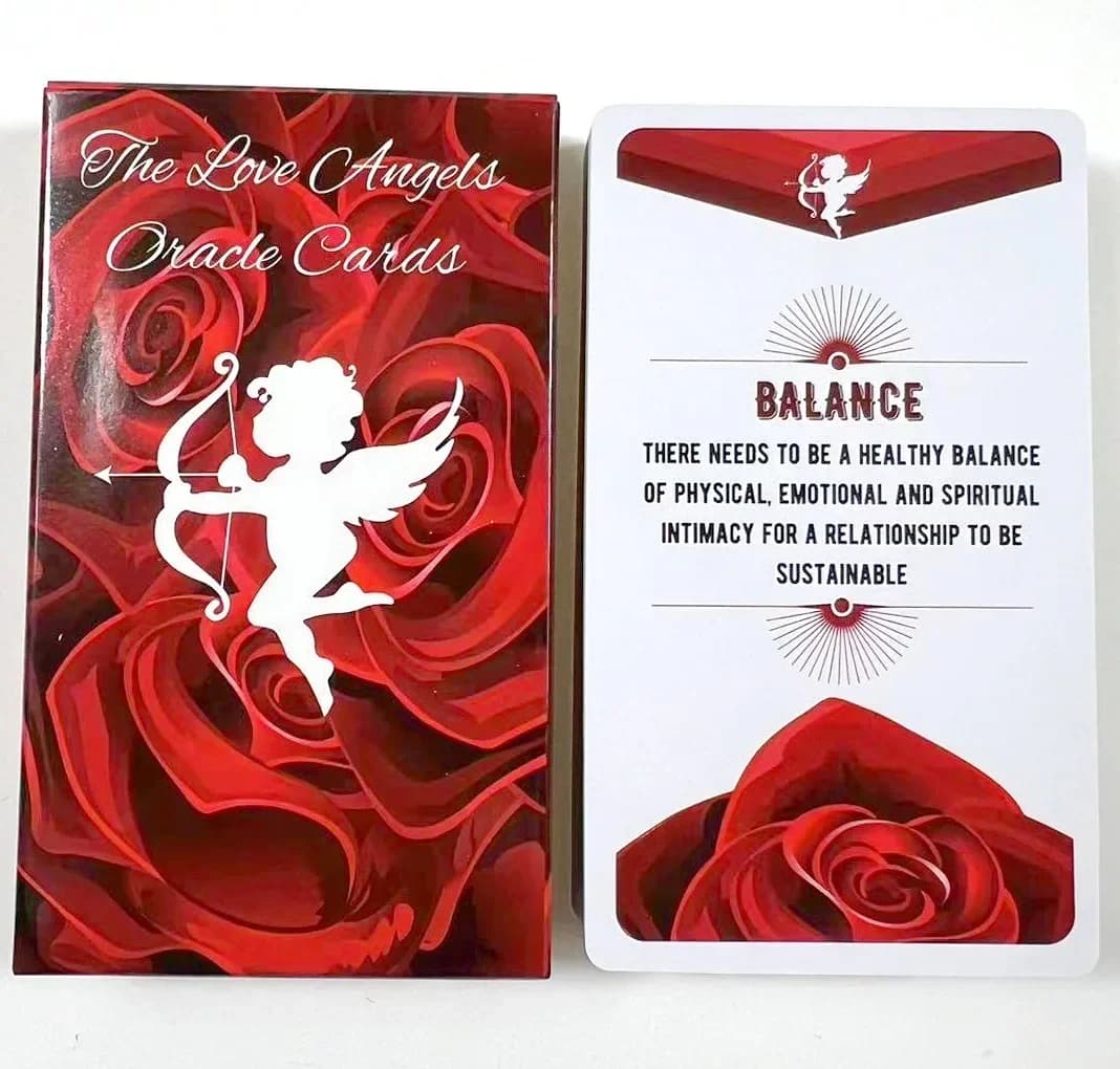 NUOVE carte The Love Angel Oracle con parole chiave A 54 carte dei tarocchi Inglese Destino Divinazione Intrattenimento Gioco da tavolo predizione fortuna