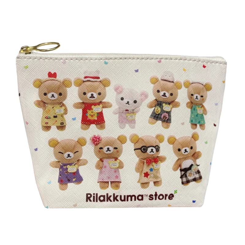 Rilakkuma Multi Custodia per trucco carina Borsa per organizer in pelle Custodia per cartoni animati Orso Kawaii Borse per cosmetici da viaggio Vanity Beauty Case