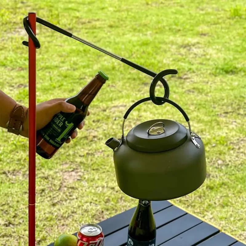2Pcs/Pack Metal Adjustable Camping Pole Hook Heavy Duty Quick Setup for Outdoor Hiking Backpacking Tent Accessory
