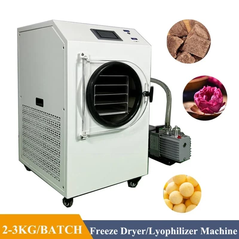2-3 kg/lotto mini alimenti frutta liofilizzatore macchina verdure congelate caramelle secche fragola macchina per l'essiccazione sottovuoto
