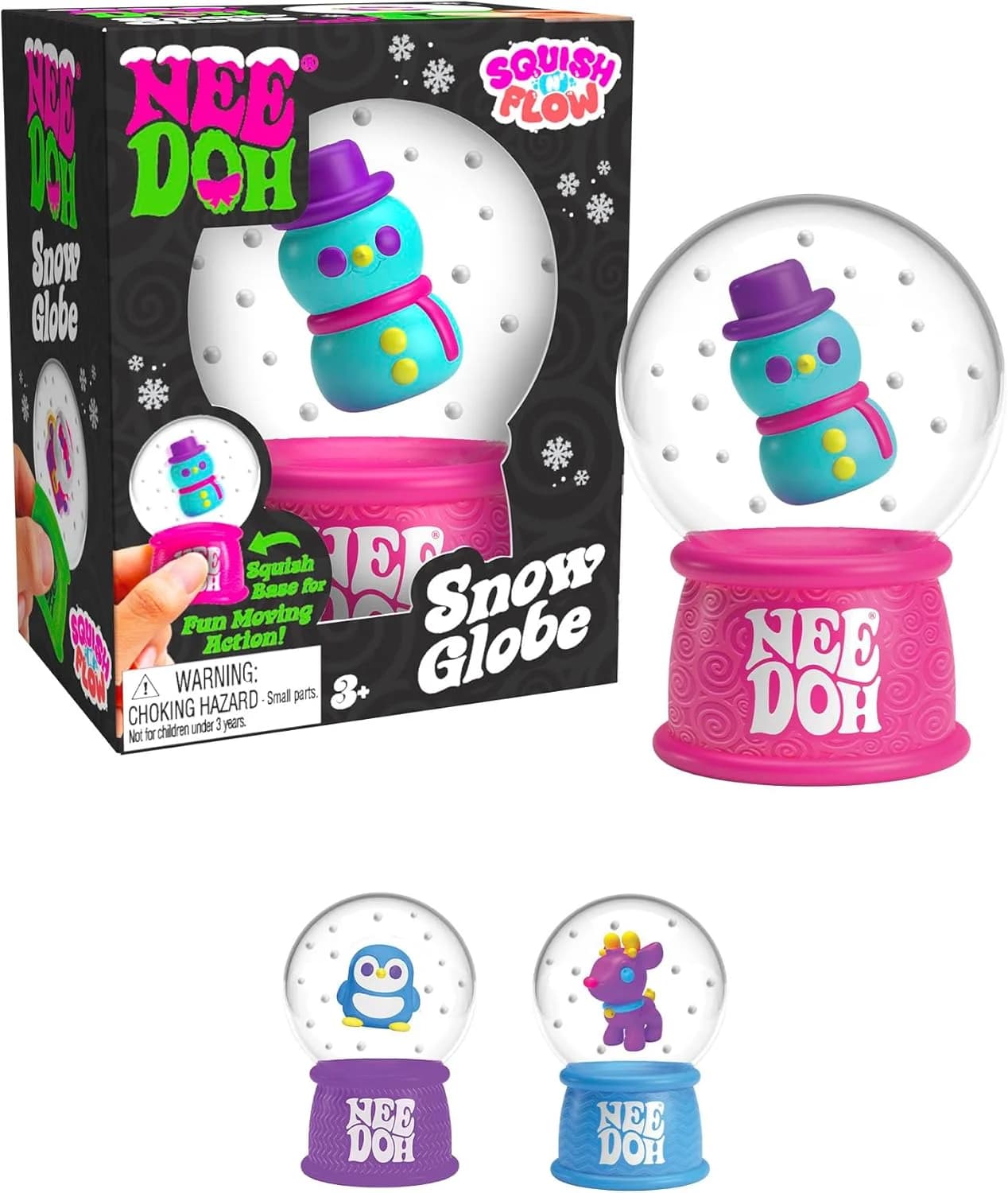 Hot New Product NeeDoh Squish Flow Snow Globe Crunch Stress Relief Toy Squeeze Toy Nice Cube Sensory Toy for Adults Gifts