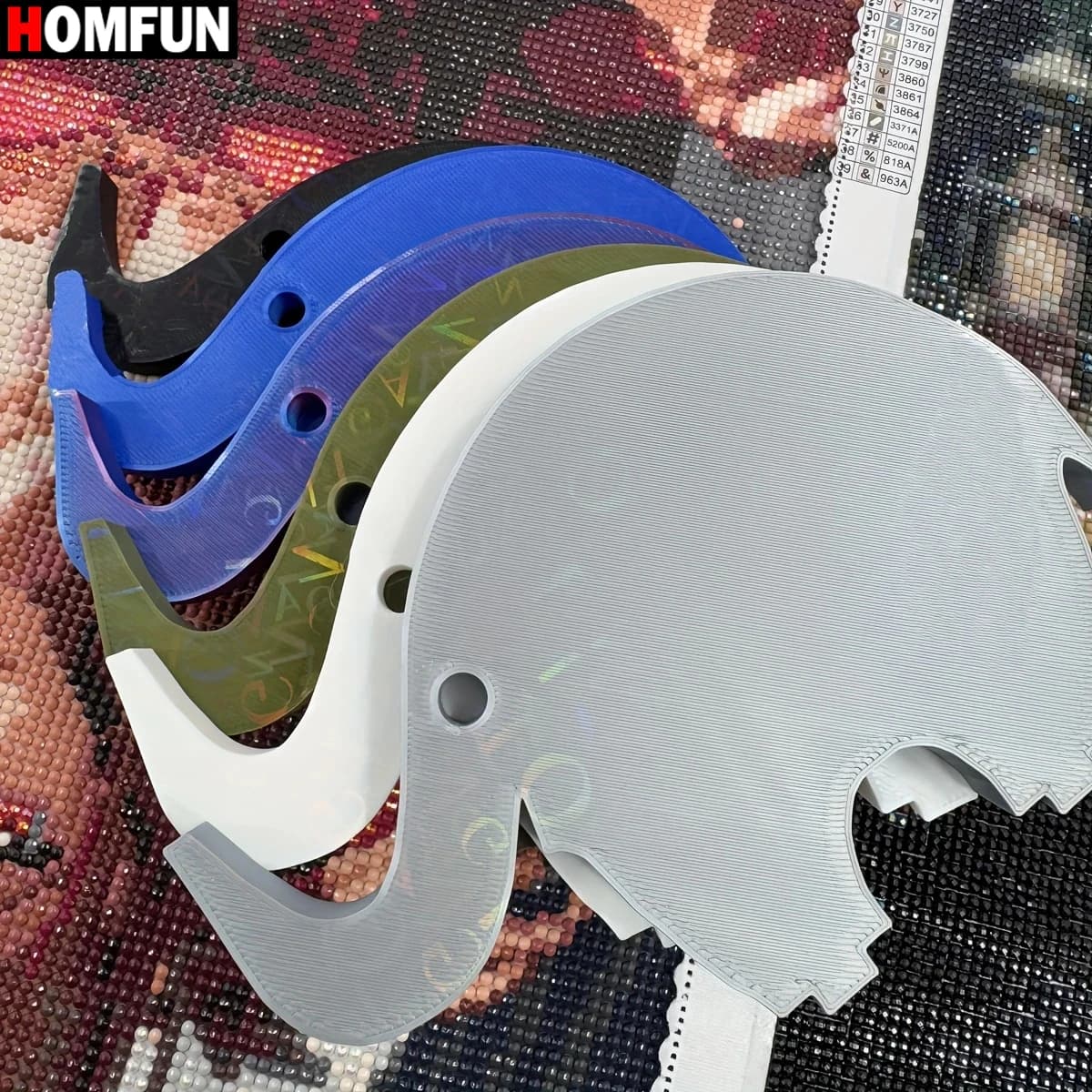 HOMFUN Scatola portaoggetti per strumenti accessori da ricamo, nuova scatola per cera per pittura con diamanti 3D, contenitori per penne per punte fai da te Astuccio per matite