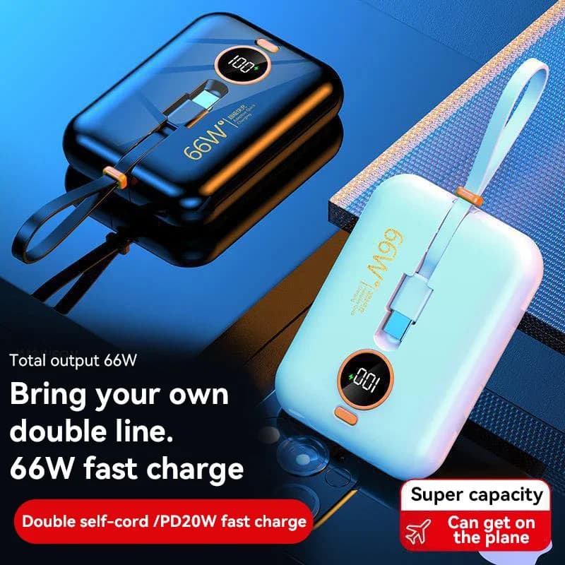Power Bank a Ricarica Super Veloce 20000mAh 66W, Caricabatterie Portatile con Display Digitale, Batteria Esterna per iPhone 15 Samsung Xiaomi Huawei