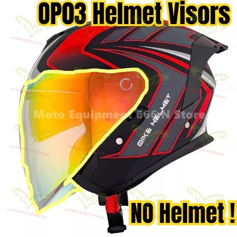 Lente per casco QIEK OP03, visiera originale per casco da moto Aurora Red, parabrezza di ricambio per casco