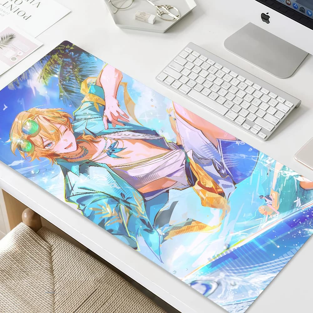 YO Mouse Pad MousePad Role Non-slip Lockedge Office Student H-Honkai Gaming Rail Thickened Large Writing Pad Star Game Cushion