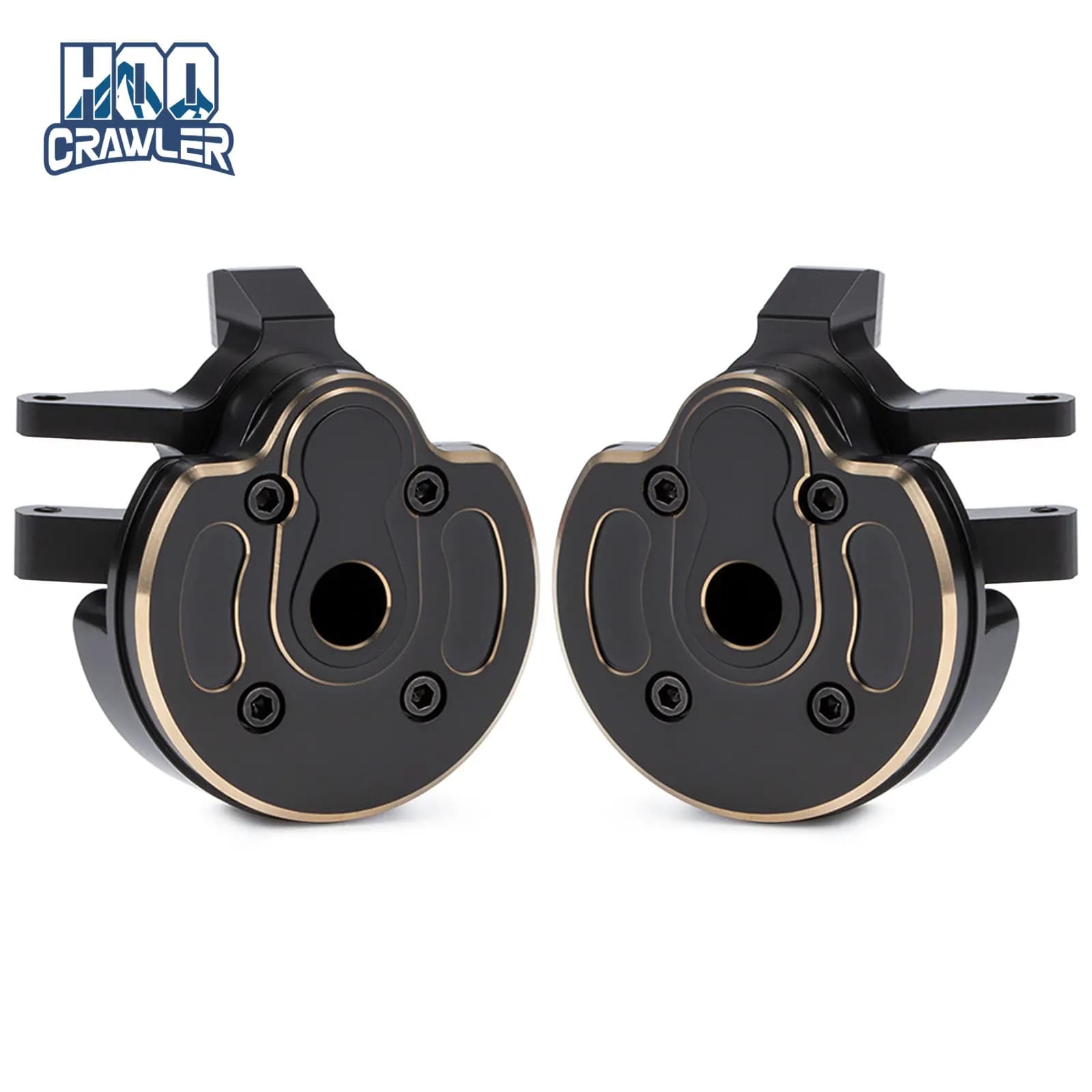 HooCrawler Brass Weight Noches Steering Door Cover Plates 280g for 1/10 RC Crawler Axial Capra 1.9UTB SCX10 III F9 Axis