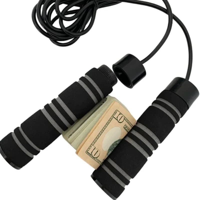 Skipping Rope Hidden Storage Box Secret Money Stash Camouflage Device Durable Black Concealed Tablet Safe Portable Holder