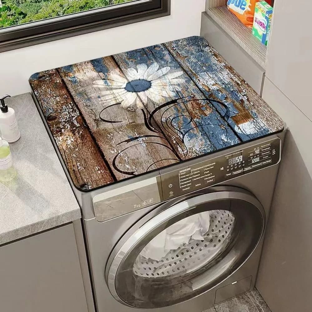 Copertura antiscivolo per protezione solare per lavatrice, antipolvere, resistente all'usura, per lavatrice a tamburo, che assorbe l'acqua