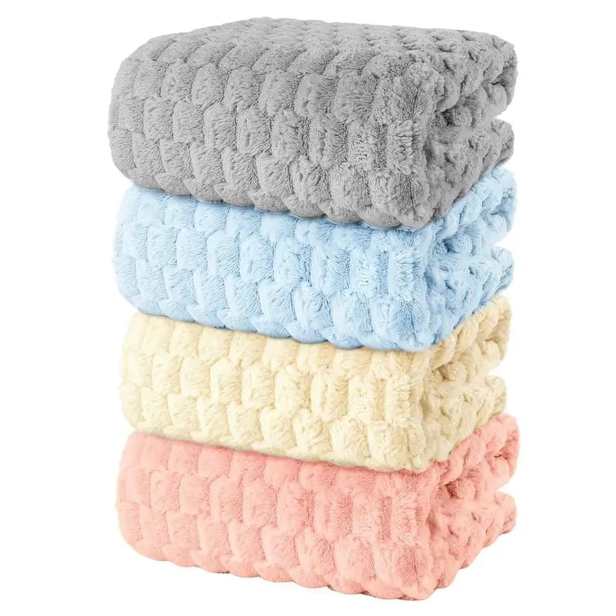 Asciugamani da bagno grandi, confezione da 4, super assorbenti, ad asciugatura rapida, morbidi e soffici, set di asciugamani di lusso per bagno, spa, palestra, viaggi 27,5 x 5