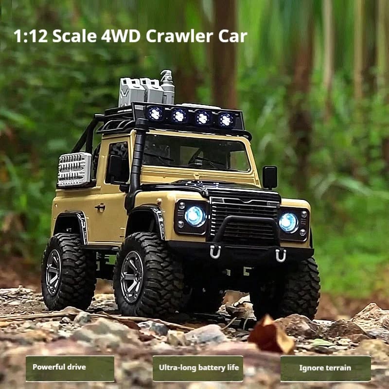 KF90 Full Proportional Remote Control RC Car Climbing Off Road Car 1/12 2.4G 4WD Led Lights All Terrain For Adult Outdoor Toy
