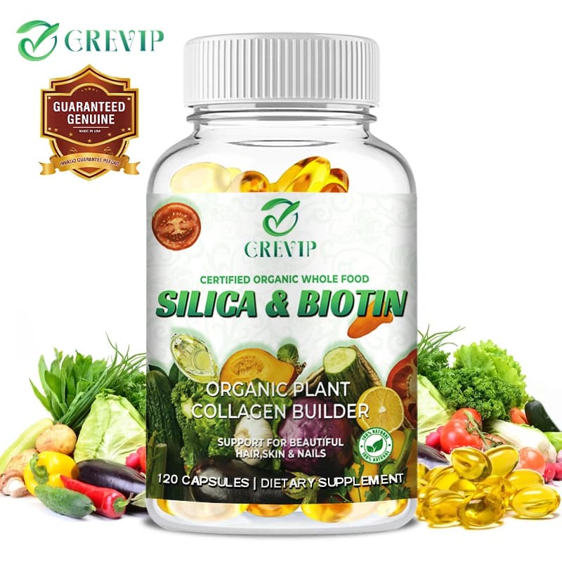 Integratore di silice e biotina: aiuta a favorire la produzione di collagene, la crescita dei capelli e la salute delle unghie, delle ossa e delle articolazioni