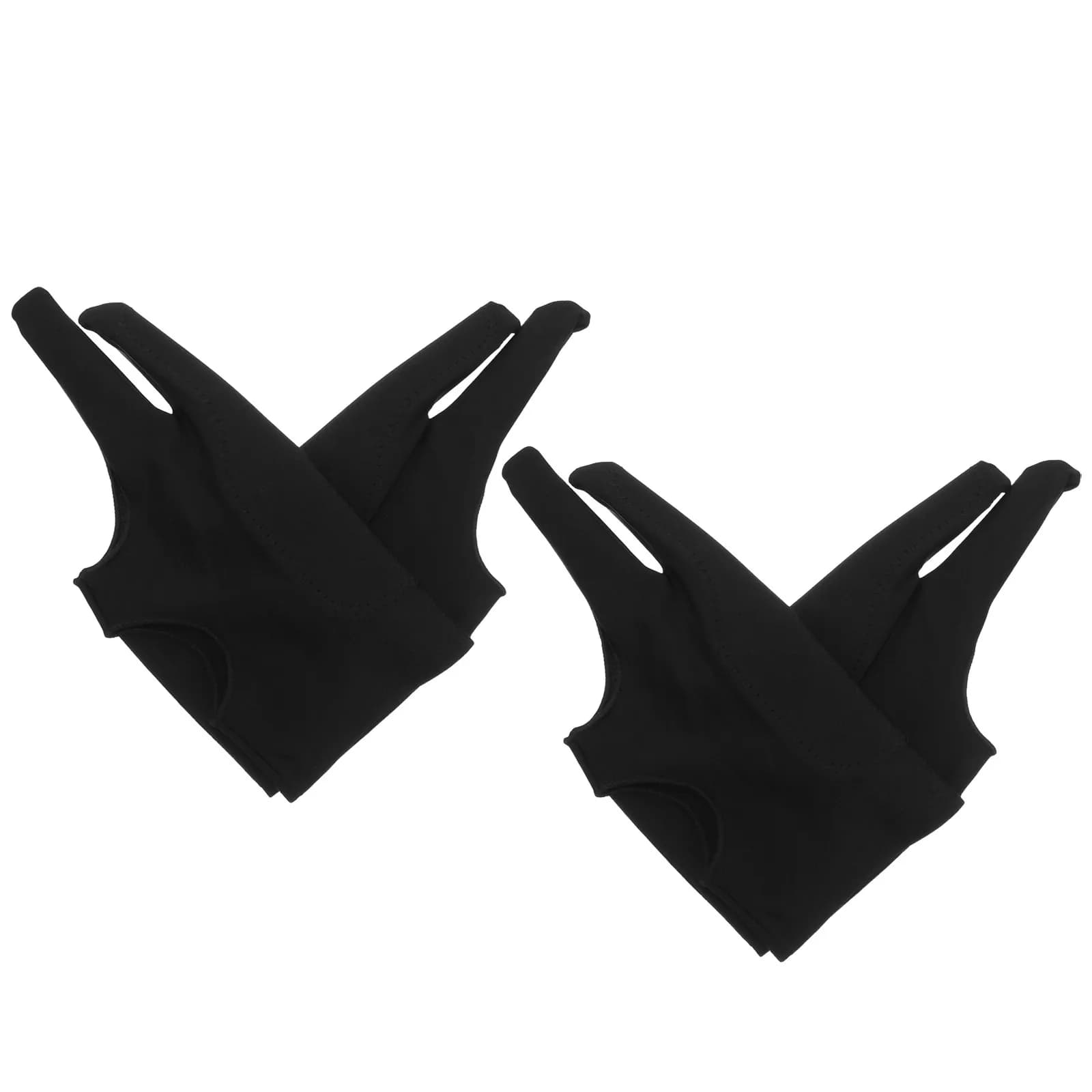 Guanti da Disegno a Due Dita (4 Pezzi) - Guanti Anti-Sbavatura per Tablet con Scorrimento Fluido per Pen Display, Design Grafico e Schizzi