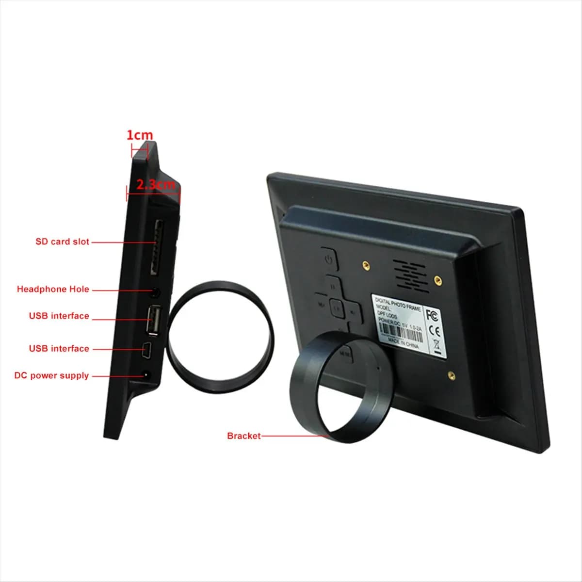 Cornice per foto digitale HD da 7 pollici 800x480 LED Album fotografico elettronico intelligente Cornice per foto LCD con telecomando-Spina UE A