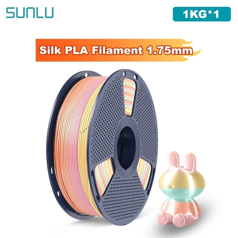 SUNLU 1KG 3D Printer Silk Filament PLA 1.75mm 1000g 3D Printer Filament Wrapped 3D Printer and 3D Pen