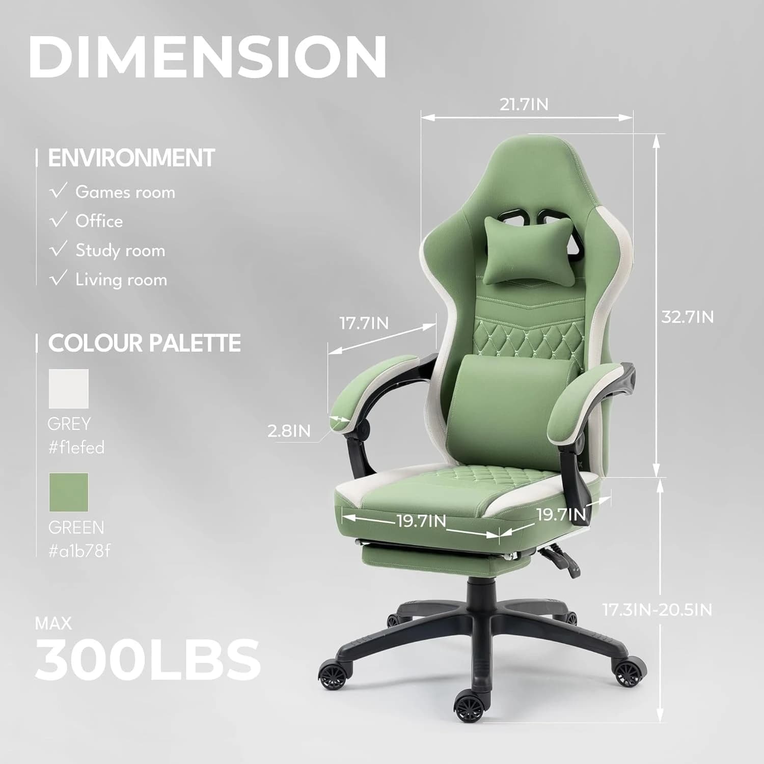 Sedia da gioco Sedia da gioco in tessuto traspirante con imbottitura in gel e custodia, comoda sedia da gioco con cuscino a molla tascabile, nuova