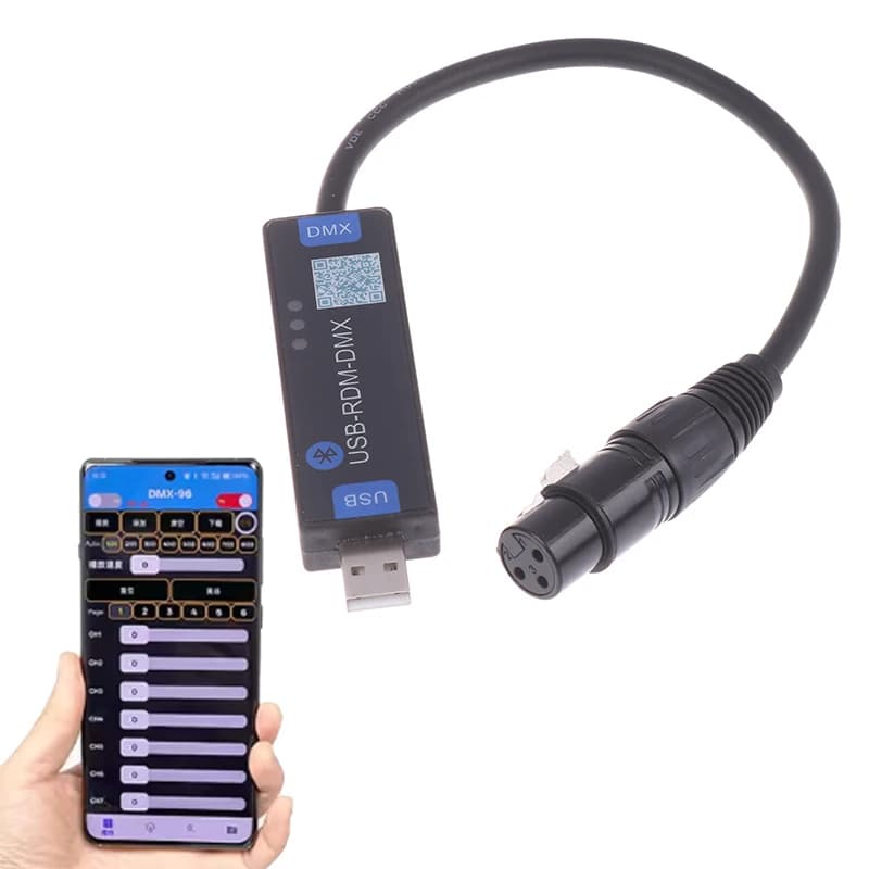 Bluetooth Only Supports Android Devices, USB-RMD-DMX Mobile App DMX Dialer Stage Light Wireless DMX Controller Tool