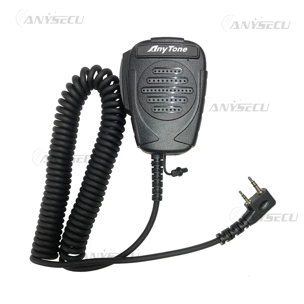 AnyTone Speaker Mic for AT-D878UV Plus AT-D868UV AT-D878UVII Plus K Plug 2 Pin 3.5mm 2.5mm Walkie Talkie Mic with Back Clip