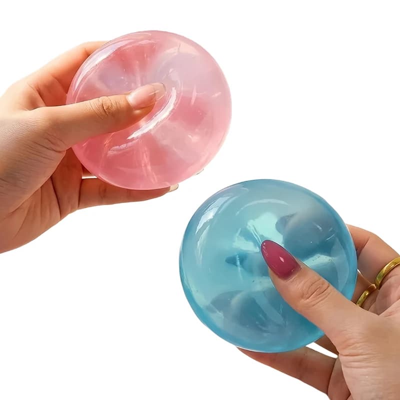 Blue Maltose Squishy Fidget Toys Transparency Coconut Oil Maltose Squeeze Toy Funny Anti-stress Sensory Toy for Adults Gifts