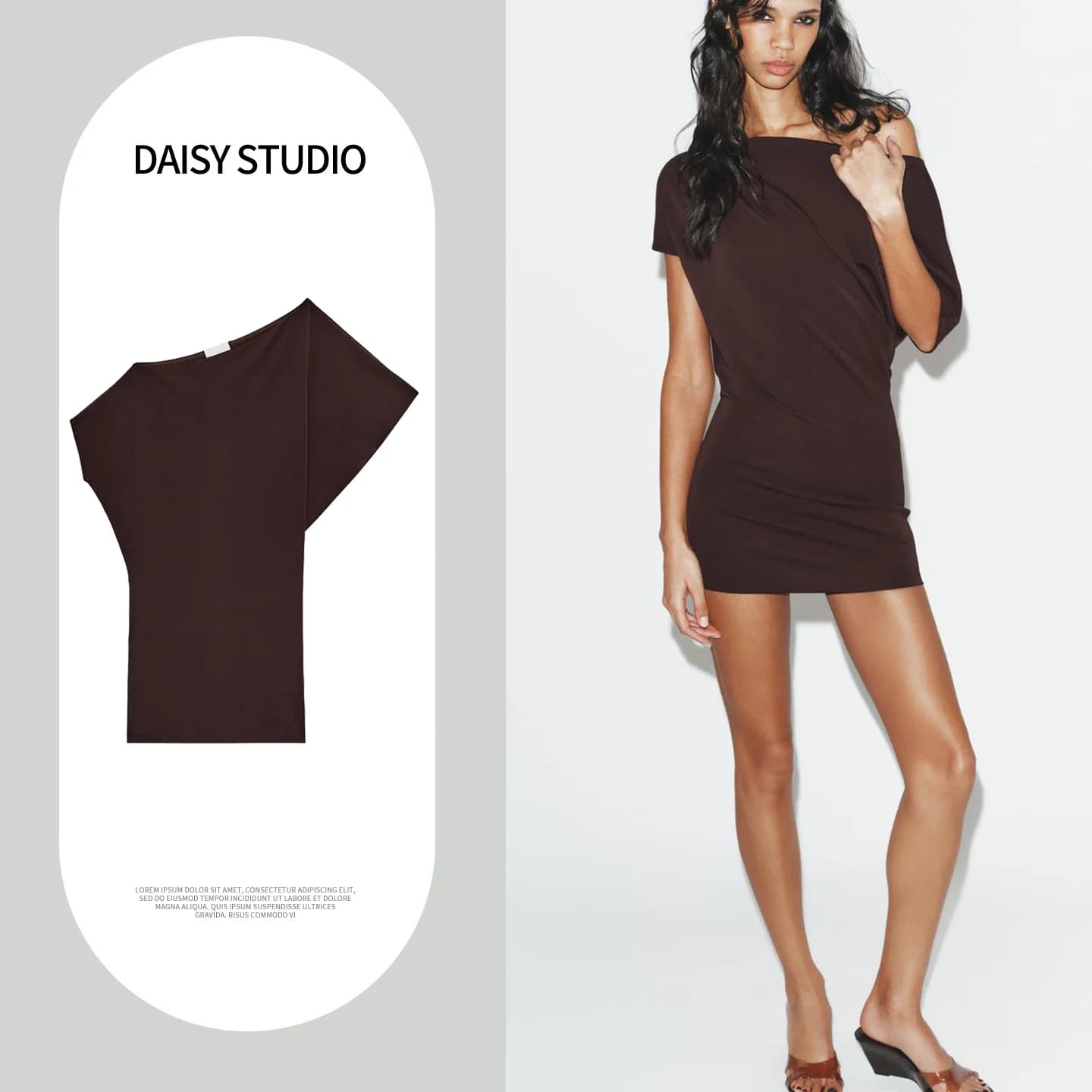Spring New Arrival Women's Dress Asymmetrical Hem Short Sleeve Straight Cut Polyester Batwing Sleeve Casual Style Dress