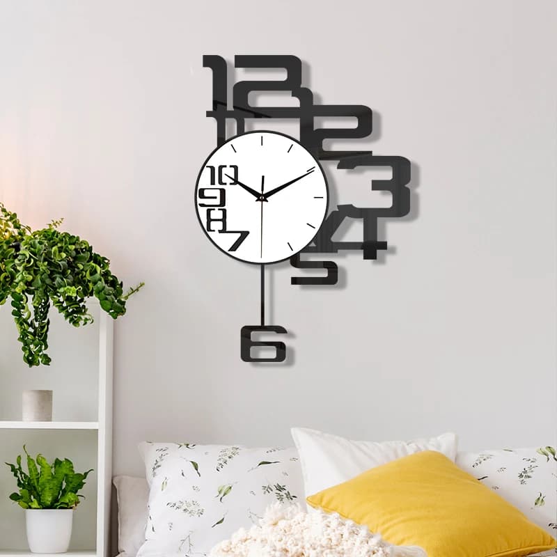 Orologio a Pendolo Decorativo, Grande Orologio da Parete Silenzioso di Lusso per Soggiorno, Camera da Letto e Ristorante