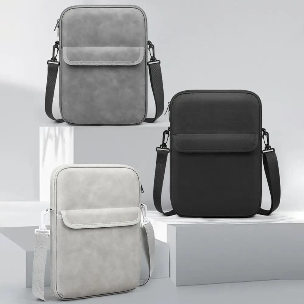 Custodia universale per tablet da 11-13 pollici Custodia regolabile per laptop in pelle nappa con tracolla Borsa a tracolla impermeabile per laptop