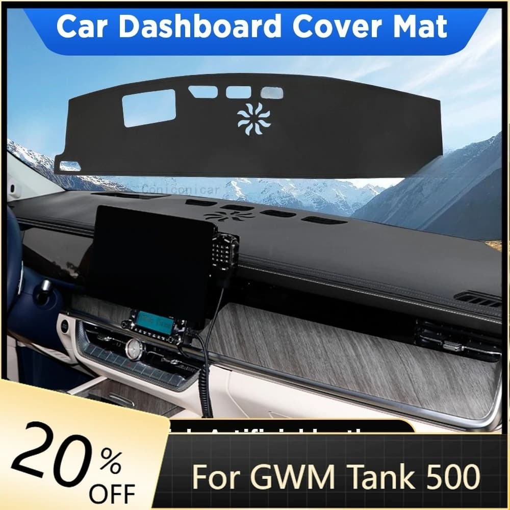 Auto Cruscotto Copertura Zerbino Parasole Pad Antiscivolo Tappeto In Pelle Artificiale Pannello Zerbino Tappeti Accessori Per La Grande Muraglia WEY TANK 500