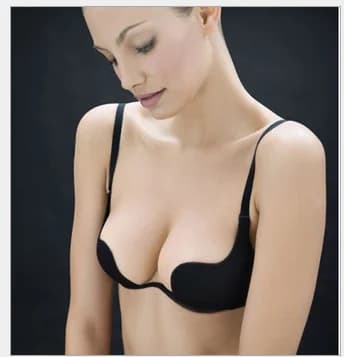 Reggiseno Bralette Sexy Scollato con Schiena Scoperta, Top da Donna per Abito da Sposa, con Anello in Acciaio Morbido e Design a Bretelle Rimovibili Doppie
