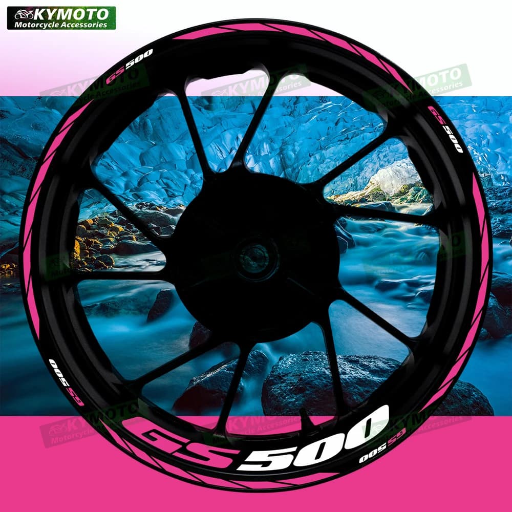 Per accessori moto GS500 GS 500 Decalcomanie per ruote anteriori e posteriori da 17 pollici Decorazione riflettente modificata del cerchione