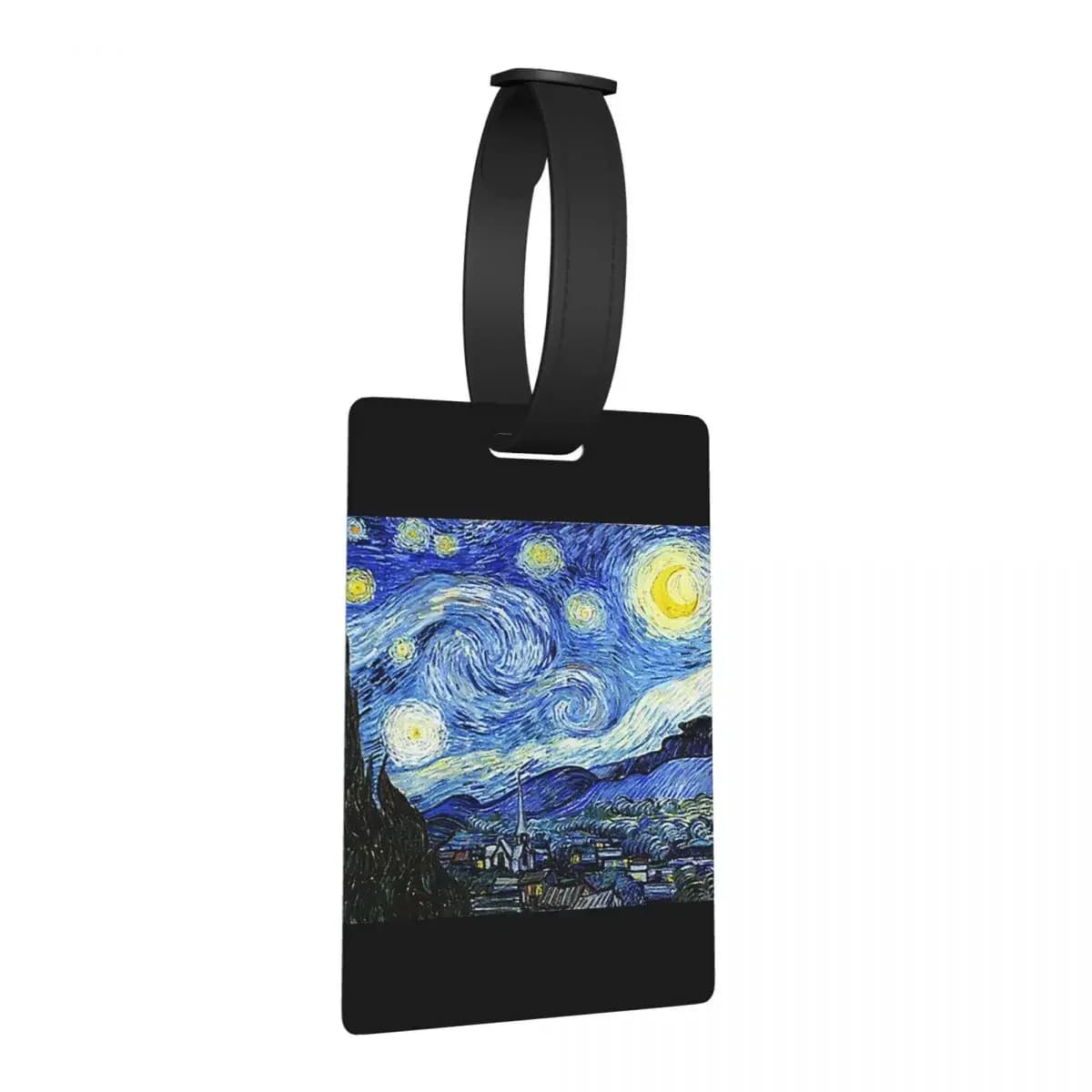 Vincent Van Gogh Notte stellata Etichette per bagagli Accessori per valigie Moda da viaggio Etichetta per imbarco per bagagli Porta etichette ID Nome Indirizzo
